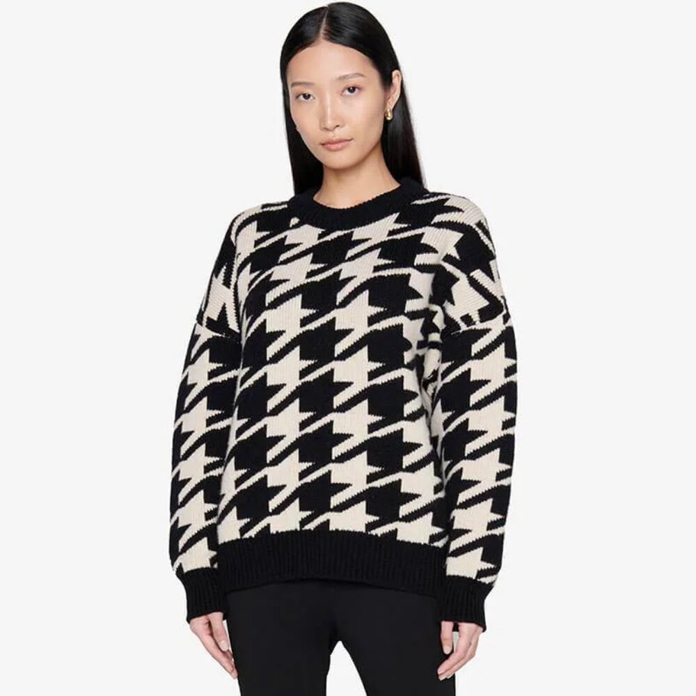Anine Bing Cheyenne Sweater – Houndstooth – Size S (NWOT)
